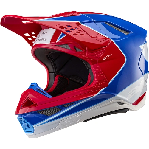 Alpinestars 2024 Supertech SM-10 Aeon Helmet - Ece 22.06 - Bright Red/Blue - M - SKU:AS8301823301758