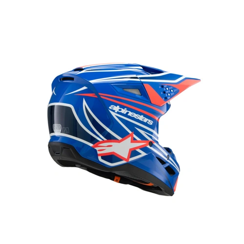 Alpinestars SM3 Wurx Youth Helmet - ECE06 - Blue/Red/White/Black Glossy - YS - SKU:AS8302125731248