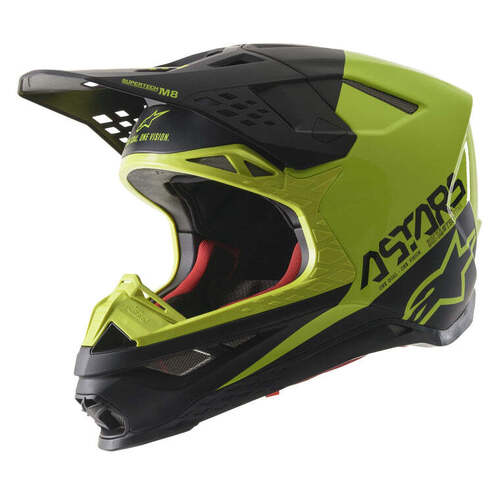 Alpinestars SM-8 Echo Matte/Gloss Helmet - Black/Fluro Yellow - L - SKU:AS8302521115860