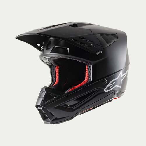 Alpinestars 2024 SM-5 Solid Helmet- Ece 22.06 - Matte Black - XS - SKU:AS8303023011054