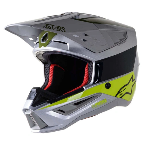 Alpinestars SM-5 Bond Helmet - Silver/Black/Yellow