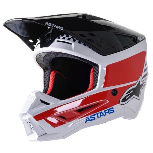 Alpinestars SM-5 Speed Helmet - White/Dark Blue/Red - M - SKU:AS8304822273958