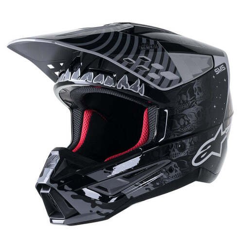 Alpinestars SM5 Solar Flare Helmet - Black/Grey/Cold - XS - SKU:AS8305722195954