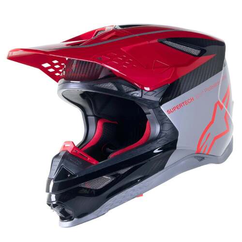 Alpinestars Limited Edition Supertech M10 Acumen Helmet - Fluro Red/Black/Silver