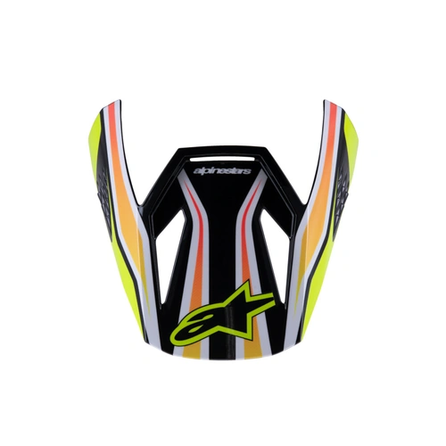 Alpinestars Visor for Youth ECE 22.06 SM3 Wurx - Black/Yellow Fluro/Blue/Red Glossy - OS