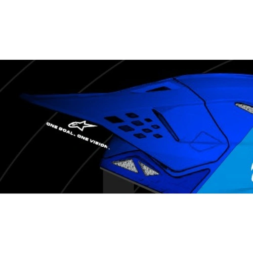 Alpinestars Visor for ECE 22.06 SM10 Flood - Metal Blue/Med Blue/Black Carbon M&G - OS