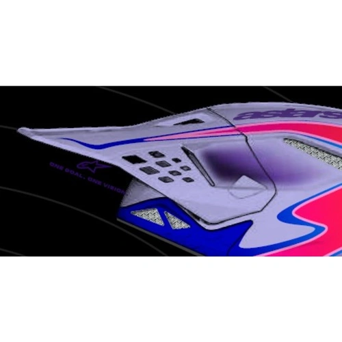 Alpinestars Visor for ECE 22.06 SM10 JL - Purple/Fluro Pink/Fluro Yellow Glossy - OS
