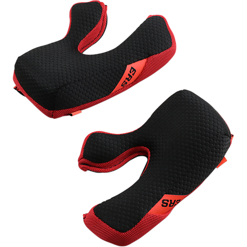 Alpinestars M10/M8 Helmet Cheek Pad Set - Black/Red - M - SKU:AS8982019001058