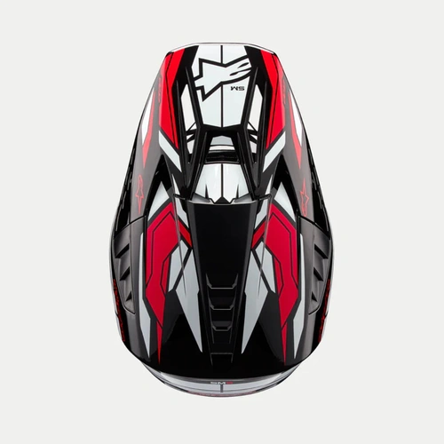 Alpinestars Visor for ECE 22.06 SM5 Action 2 - Black/White/Bright Red Gloss - OS