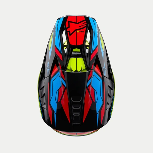 Alpinestars Visor for ECE 22.06 SM5 Action 2 - Black/Fluro Yellow/Bright Red Gloss - OS