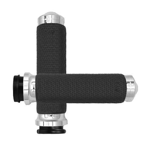 Avon Grips Memory Foam Fly By Wire Grips - Chrome - M - SKU:AVMF63ACHFLY