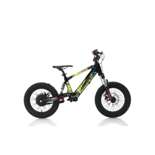 Azonic Flow 16 Rancid LE E-Balance Bike - 24V/5Ah/350W - Yellow/Multi - 16''
