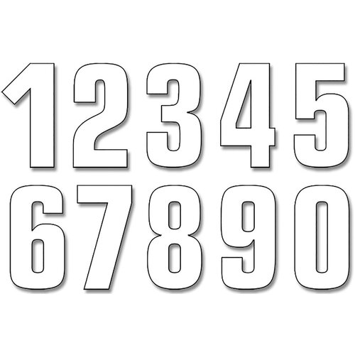 BLACKBIRD NUMBERS TWO SERIES 3PK 16x7.5cm White