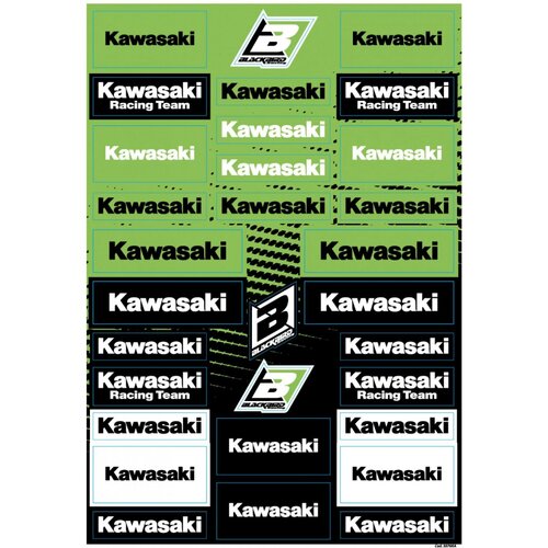 "BLACKBIRD DECAL UNIVERSAL KAWASAKI LOGO STICKER SHEET"