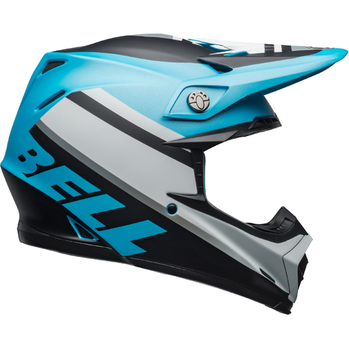 Bell Moto-9 MIPS Prophecy Helmet - Matte White/Black/Blue - S - SKU:BE7109868