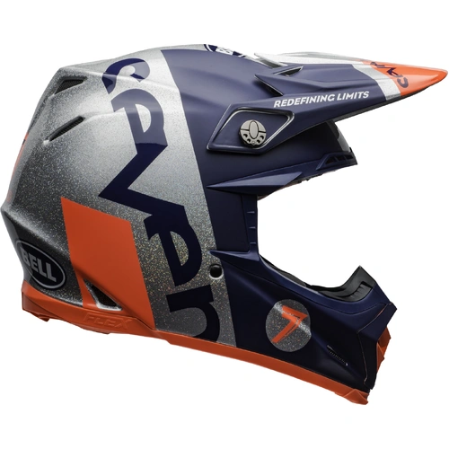 Bell Moto-9 Flex 7 Galaxy Helmet - Navy/Silver - S - SKU:BE7111249