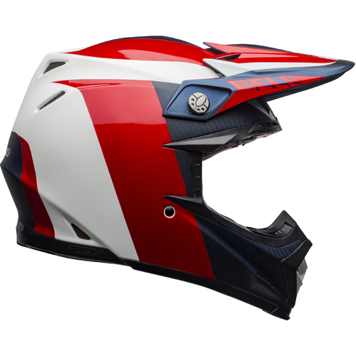 Bell Moto-9 Flex Division Helmet - White/Blue/Red - L - SKU:BE7111310