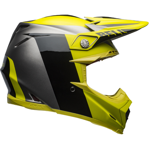 Bell Moto-9 Flex Division Helmet - Black/Yellow/Grey - S - SKU:BE7111423
