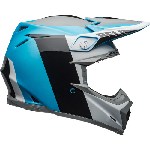 Bell Moto-9 Flex Division Helmet - White/Black/Blue - S - SKU:BE7111435