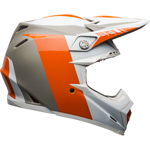 Bell Moto-9 Flex Division Helmet - White/Orange/Sand