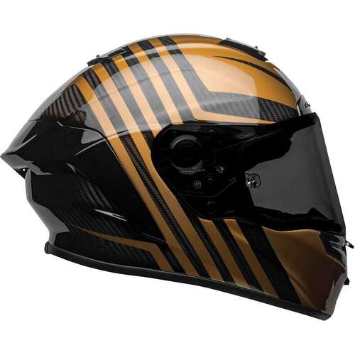 Bell Racestar DLX Special Edition Gloss Black and Gold Helmet - SKU:BE7121736