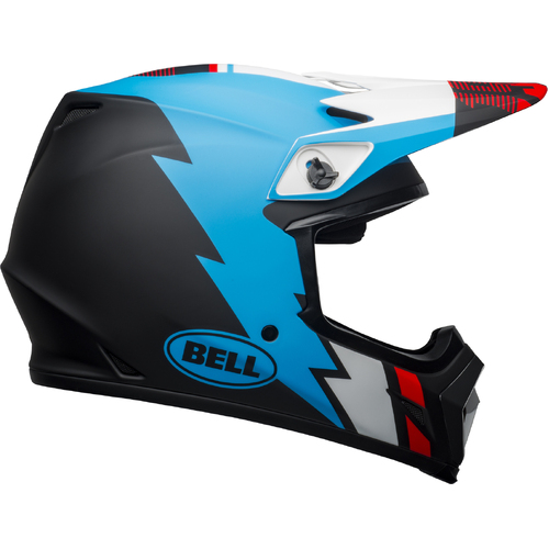 Bell MX-9 MIPS Strike Helmet - Matte Black/Blue/White