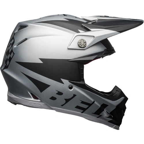 Bell Moto-9 Flex Breakaway Helmet -Matte Silver/Black - M - SKU:BE7122641