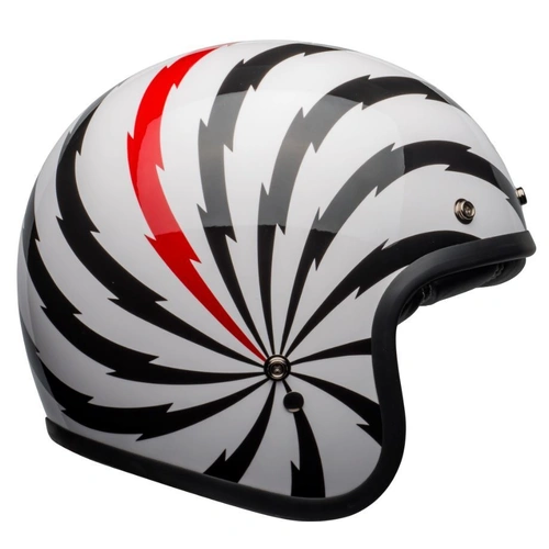 Bell Custom 500 Vertigo White Black Red Helmet - M - SKU:BE7123847