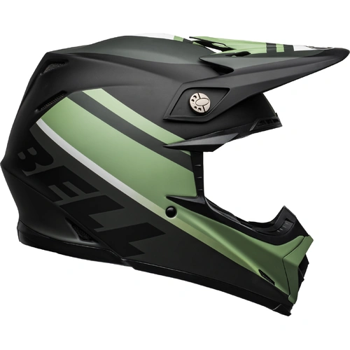 Bell Moto-9 MIPS Prophecy Helmet - Matte Black/Green - M - SKU:BE7125274