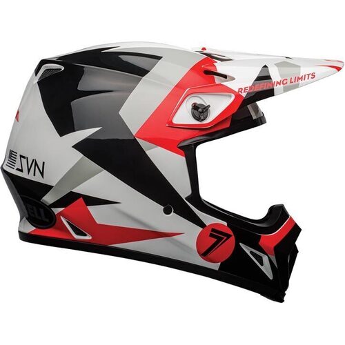 Bell MX-9 MIPS SE Seven Battleship Helmet - Black/White/Red