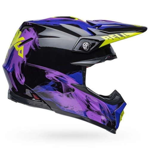 Bell Moto-9S Flex Slayco Helmet - Black/Purple - L - SKU:BE7136080
