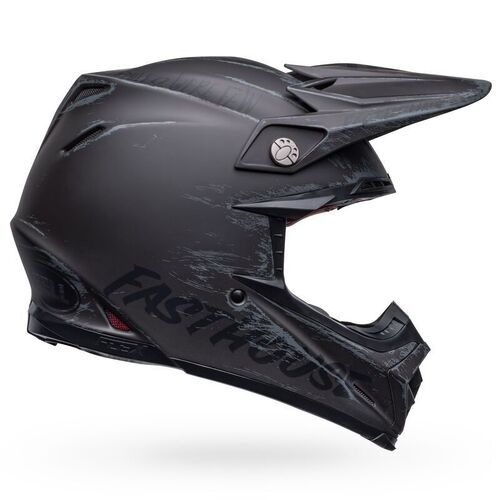 Bell Moto-9S Flex Fasthouse Mojave Helmet - Matte Black/Grey - M - SKU:BE7136107