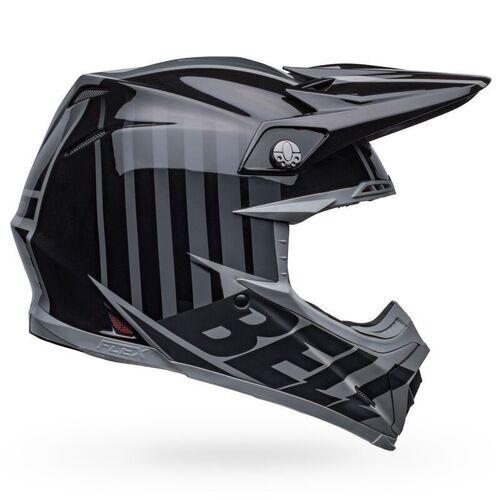 Bell Moto-9S Flex Sprint Helmet - Black/Grey - M - SKU:BE7136123