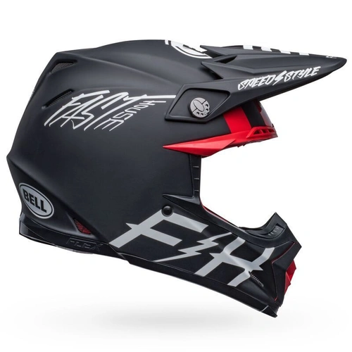 Bell Moto-9S Flex Fasthouse Tribe Helmet - Black/White - S - SKU:BE7136130