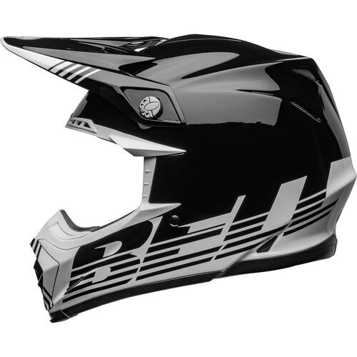 Bell Moto-9 MIPS Louver Helmet - Black/White - M - SKU:BE7136203