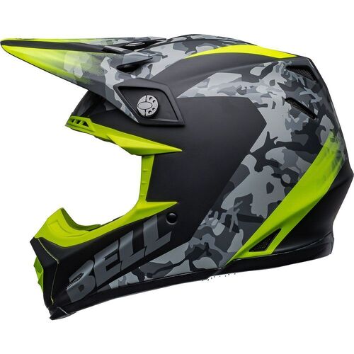Bell Moto-9 MIPS Venom Helmet - Matte Black/Camo/Hi Vis - L - SKU:BE7136220
