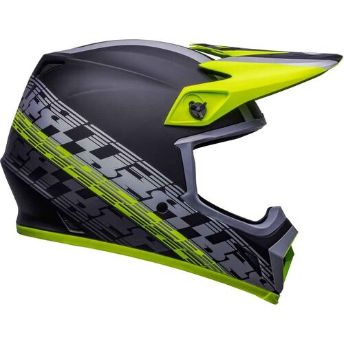 Bell 2023 MX-9 MIPS Offset Helmet - Matte Black/Hi-Viz Yellow - S - SKU:BE7136281