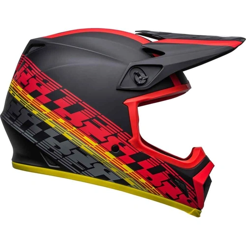 Bell MX-9 MIPS Offset Helmet - Matte Black/Red - L - SKU:BE7136313