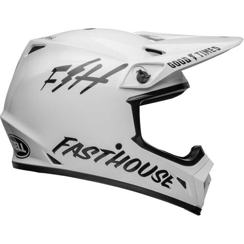 Bell 2023 MX-9 MIPS Fasthouse Helmet - White/Black - 2XL - SKU:BE7136362