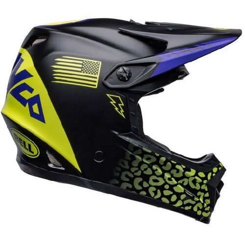 Bell Youth Moto-9 MIPS Slayco Matte Black Hi-Viz Yellow Helmet - Unisex - Large/X-Large - Youth - Black/Yellow - SKU:BE7136423