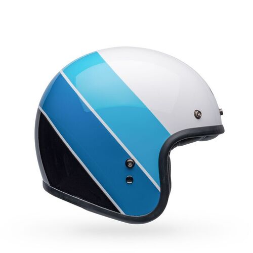 Bell Custom 500 Riff Helmet - White/Blue - S - SKU:BE7136915