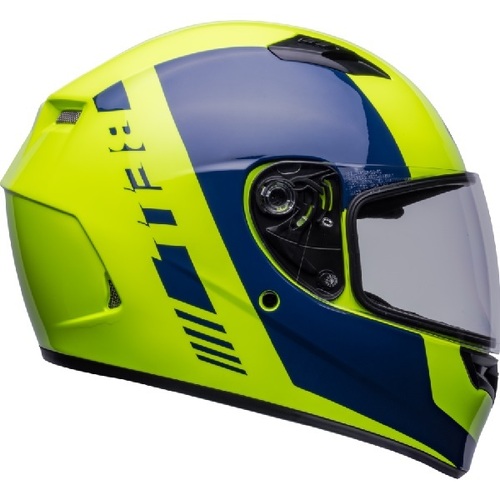 Bell Qualifier Turnpike Hi Viz Navy Helmet - Unisex - X-Large - Adult - Yellow/Navy - SKU:BE7137256