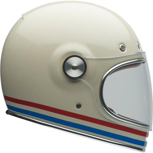 Bell Bullitt Rally Stripes Helmet - Pearl White/Red/Blue
