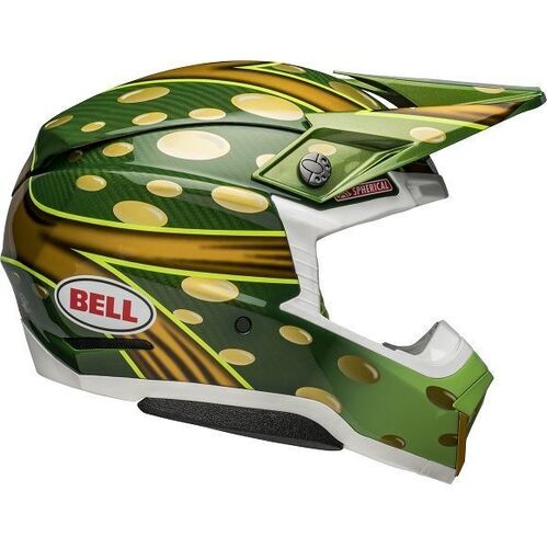 Bell Moto-10 Spherical McGrath Helmet - Gold/Green - S - SKU:BE7144739
