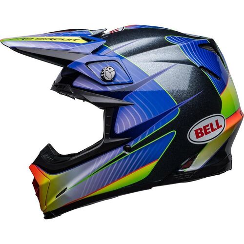 Bell Moto-9S Flex Pro Circuit Silver Metallic Flake Helmet - SKU:BE7148454