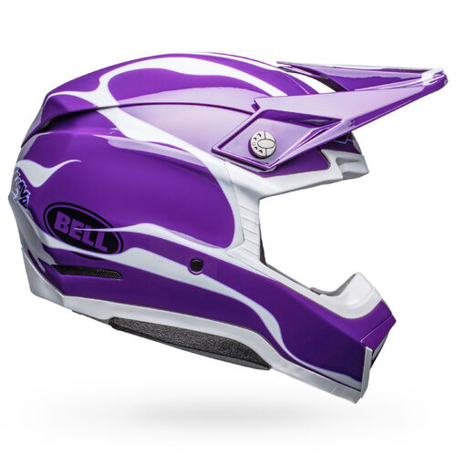 Bell Moto-10 Spherical Slayco Gloss Helmet - Purple/White - M - SKU:BE7148570