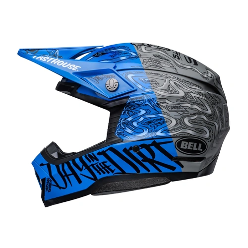 Bell Moto-10 Fasthouse DITD Helmet - Blue/Grey - L - SKU:BE7148858