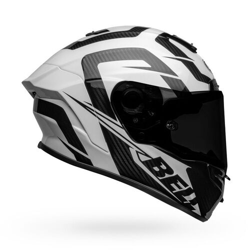 Bell Race Star Deluxe Flex Labyrinth Helmet - Gloss Black/White - M - SKU:BE7150162