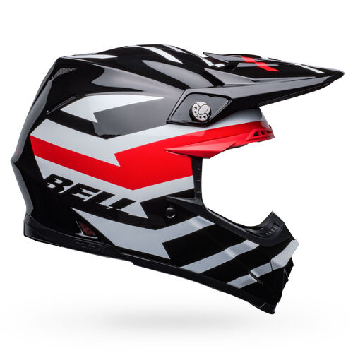 Bell Moto-9s Flex Banshee Helmet - Black/Red/White