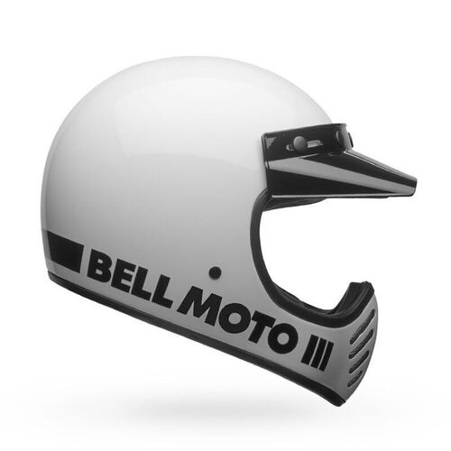 Bell Moto-3 Classic Helmet - Gloss White - M - SKU:BE7152071